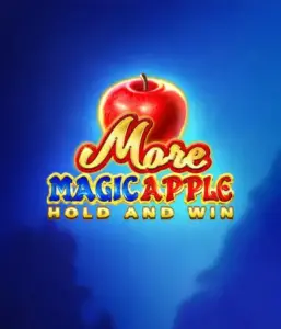 Enter the magical realm of More Magic Apple Hold and Win Slot by 3 Oaks Gaming, highlighting a shimmering red apple on a vivid blue background. This graphic captures the enchanting theme with a touch of mystery. Suited for lovers of magical themes, the vibrant color scheme and enticing design draw players into the game's magical world. 